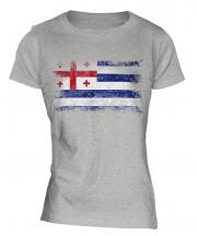 Ajaria Distressed Flag Ladies T-Shirt