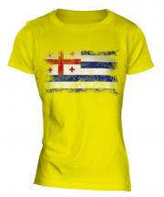 Ajaria Distressed Flag Ladies T-Shirt