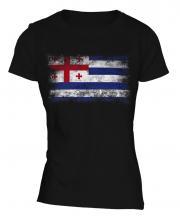 Ajaria Distressed Flag Ladies T-Shirt