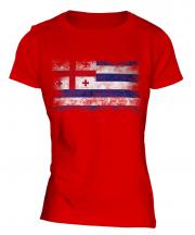 Ajaria Distressed Flag Ladies T-Shirt