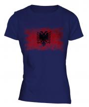 Albania Distressed Flag Ladies T-Shirt