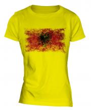 Albania Distressed Flag Ladies T-Shirt
