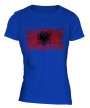 Albania Distressed Flag Ladies T-Shirt