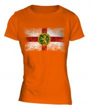 Alderney Distressed Flag Ladies T-Shirt