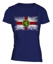 Alderney Distressed Flag Ladies T-Shirt