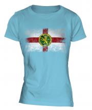Alderney Distressed Flag Ladies T-Shirt