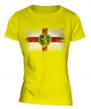 Alderney Distressed Flag Ladies T-Shirt