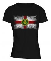 Alderney Distressed Flag Ladies T-Shirt