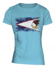 American Samoa Distressed Flag Ladies T-Shirt