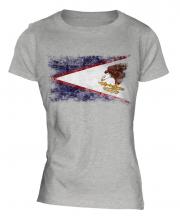 American Samoa Distressed Flag Ladies T-Shirt