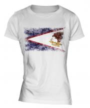 American Samoa Distressed Flag Ladies T-Shirt