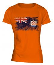 Anguilla Distressed Flag Ladies T-Shirt