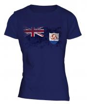 Anguilla Distressed Flag Ladies T-Shirt