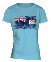 Anguilla Distressed Flag Ladies T-Shirt