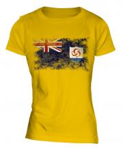 Anguilla Distressed Flag Ladies T-Shirt