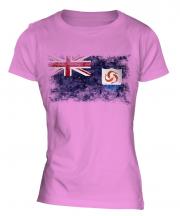 Anguilla Distressed Flag Ladies T-Shirt
