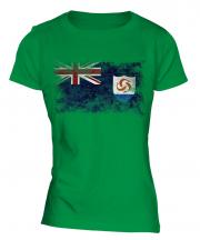 Anguilla Distressed Flag Ladies T-Shirt