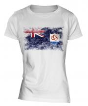 Anguilla Distressed Flag Ladies T-Shirt