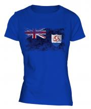 Anguilla Distressed Flag Ladies T-Shirt