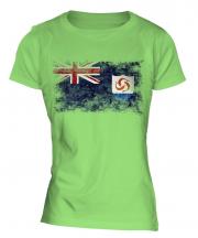 Anguilla Distressed Flag Ladies T-Shirt
