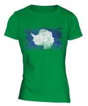 Antartica Distressed Flag Ladies T-Shirt