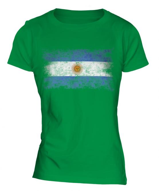 Argentina Distressed Flag Ladies T-Shirt