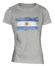 Argentina Distressed Flag Ladies T-Shirt