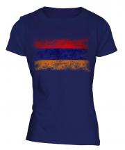 Armenia Distressed Flag Ladies T-Shirt