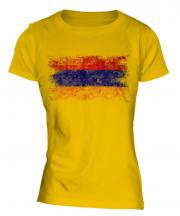 Armenia Distressed Flag Ladies T-Shirt