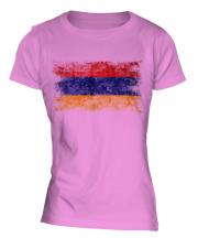 Armenia Distressed Flag Ladies T-Shirt