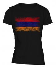Armenia Distressed Flag Ladies T-Shirt