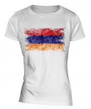 Armenia Distressed Flag Ladies T-Shirt
