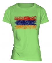 Armenia Distressed Flag Ladies T-Shirt