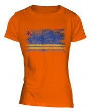 Aruba Distressed Flag Ladies T-Shirt