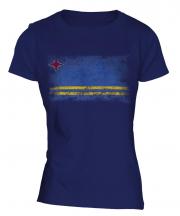 Aruba Distressed Flag Ladies T-Shirt