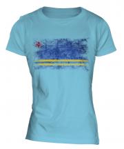 Aruba Distressed Flag Ladies T-Shirt