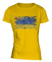Aruba Distressed Flag Ladies T-Shirt