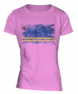 Aruba Distressed Flag Ladies T-Shirt