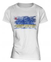 Aruba Distressed Flag Ladies T-Shirt