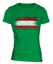 Austria Distressed Flag Ladies T-Shirt