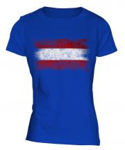 Austria Distressed Flag Ladies T-Shirt