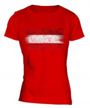 Austria Distressed Flag Ladies T-Shirt