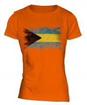 Bahamas Distressed Flag Ladies T-Shirt