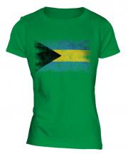Bahamas Distressed Flag Ladies T-Shirt