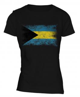 Bahamas Distressed Flag Ladies T-Shirt