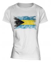 Bahamas Distressed Flag Ladies T-Shirt