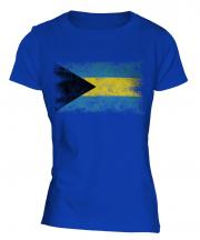 Bahamas Distressed Flag Ladies T-Shirt