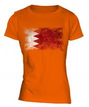Bahrain Distressed Flag Ladies T-Shirt