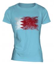 Bahrain Distressed Flag Ladies T-Shirt