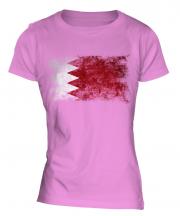 Bahrain Distressed Flag Ladies T-Shirt